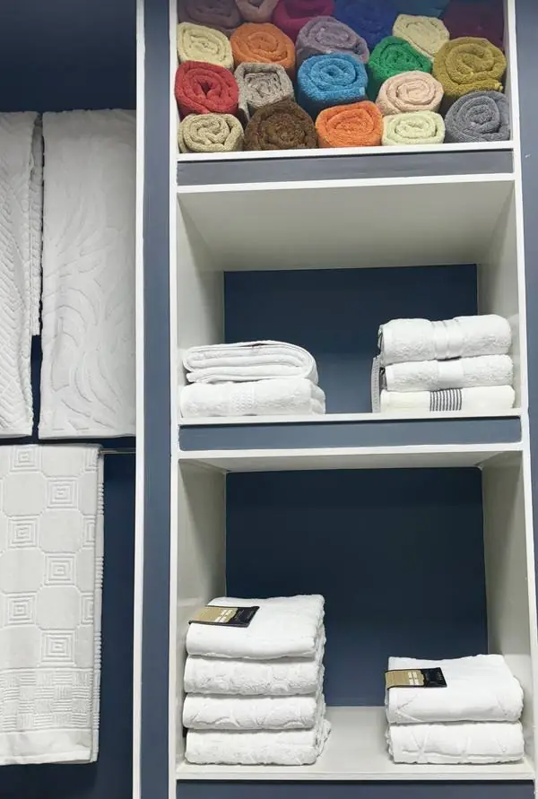 Cotton towel samples from a Bangladesh home textile factory
