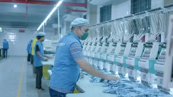 Embroidery unit at a Bangladesh apparel manufacturing factory