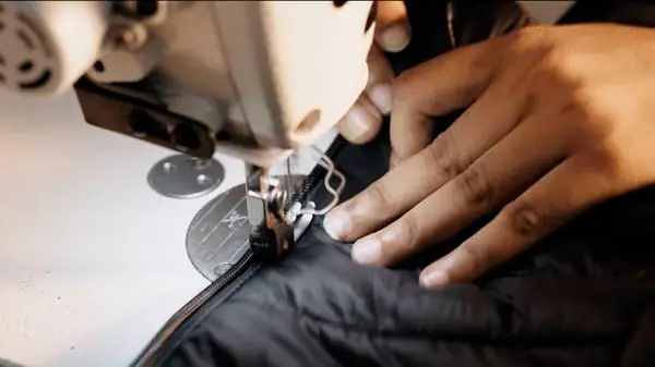 Precision stitching at a woven shirts exporter in Bangladesh