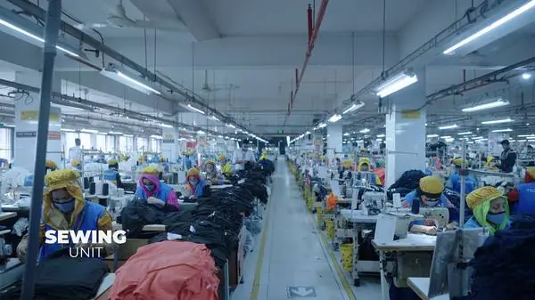 Sewing unit inside a BSCI-certified garment factory in Bangladesh